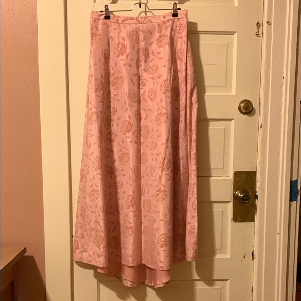 Spiegel Pink A-Line High-Low Maxi Skirt